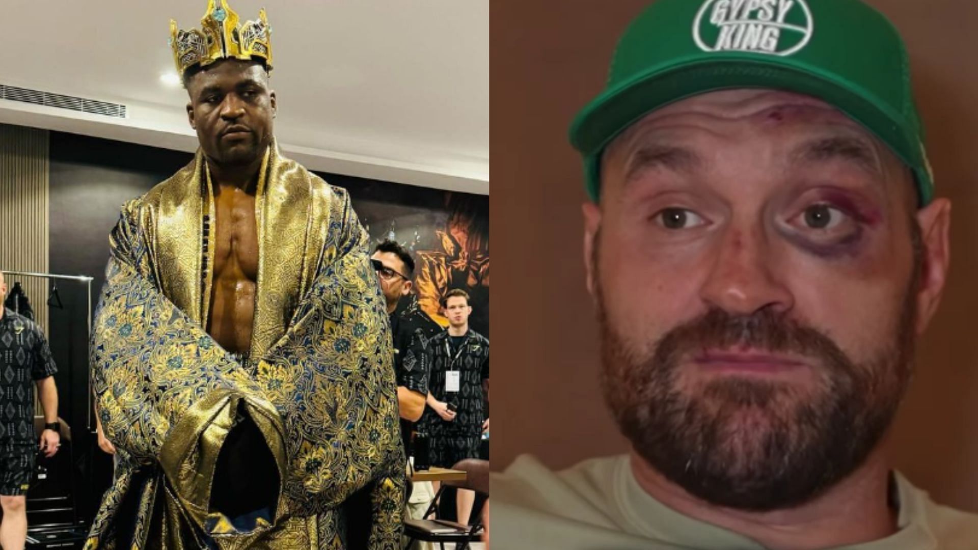 Francis Ngannou (left), Tyson Fury (right) [Images courtesy of @francisngannou &amp; @tysonfury on Instagram]