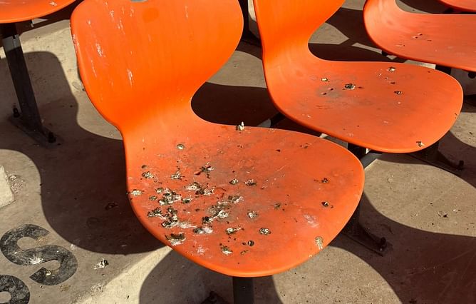 [Watch] Video of crow poop-laden seats of Narendra Modi stadium goes viral during 2023 World Cup opener