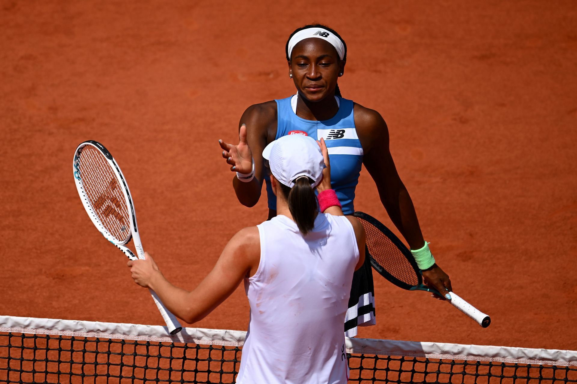 Coco Gauff and Iga Swiatek at the 2023 Roland Garros