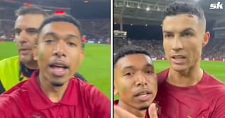 Incredible selfie video of pitch invader interrupting Portugal vs Slovakia to meet Cristiano Ronaldo goes viral