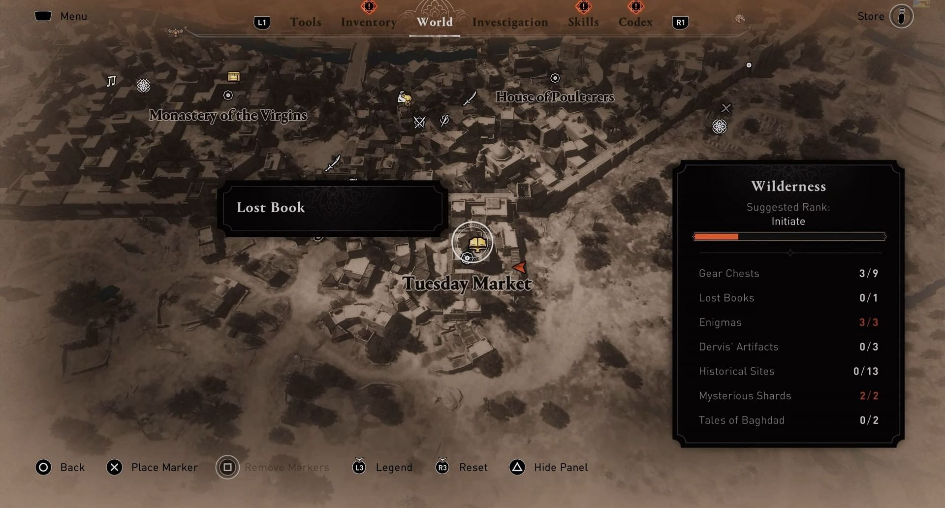 Assassin&#039;s Creed Lost book location at Tuesday Market (Image via Ubisoft)