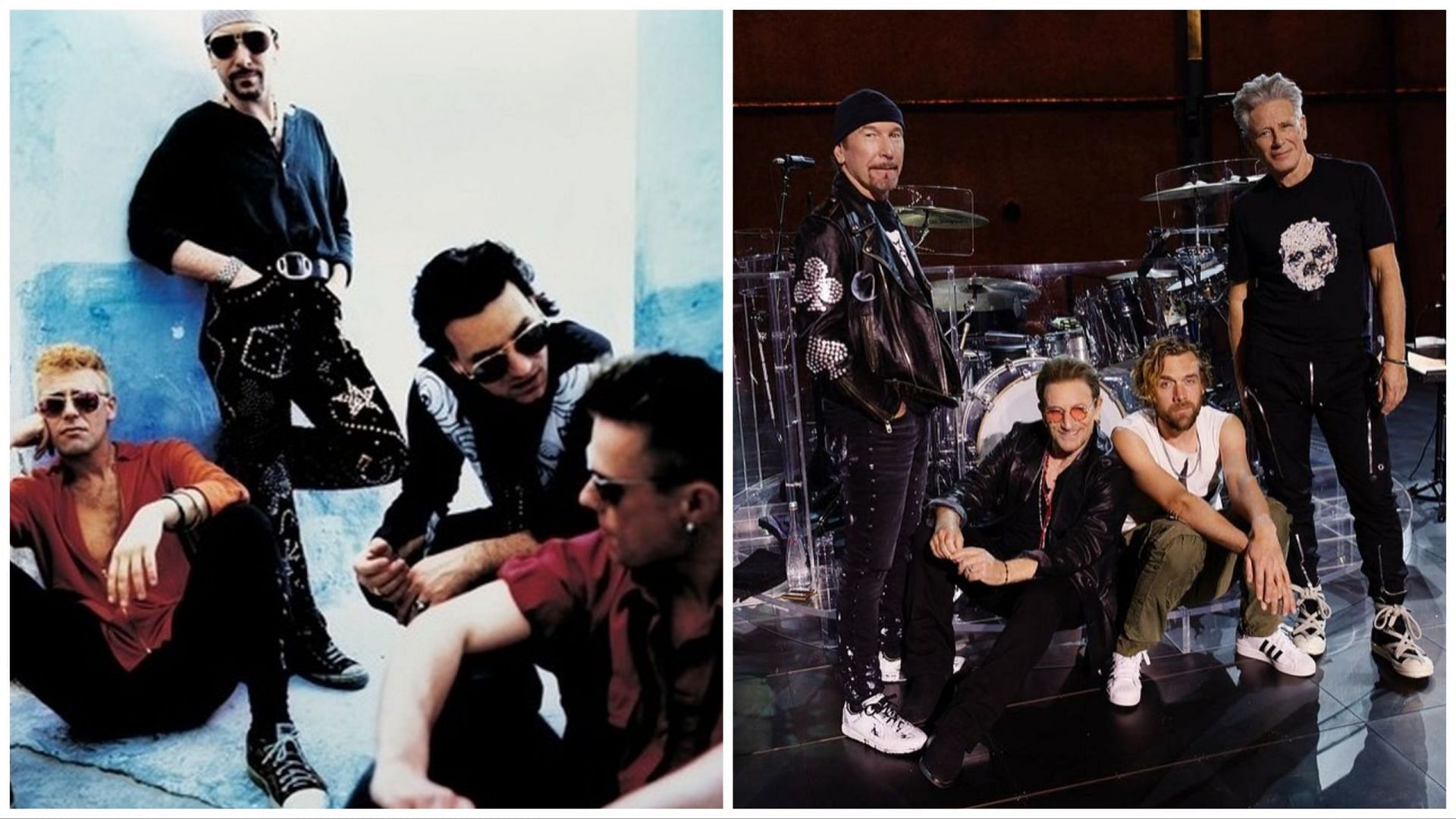 Two portraits of U2 (Images via official Instagram @U2)