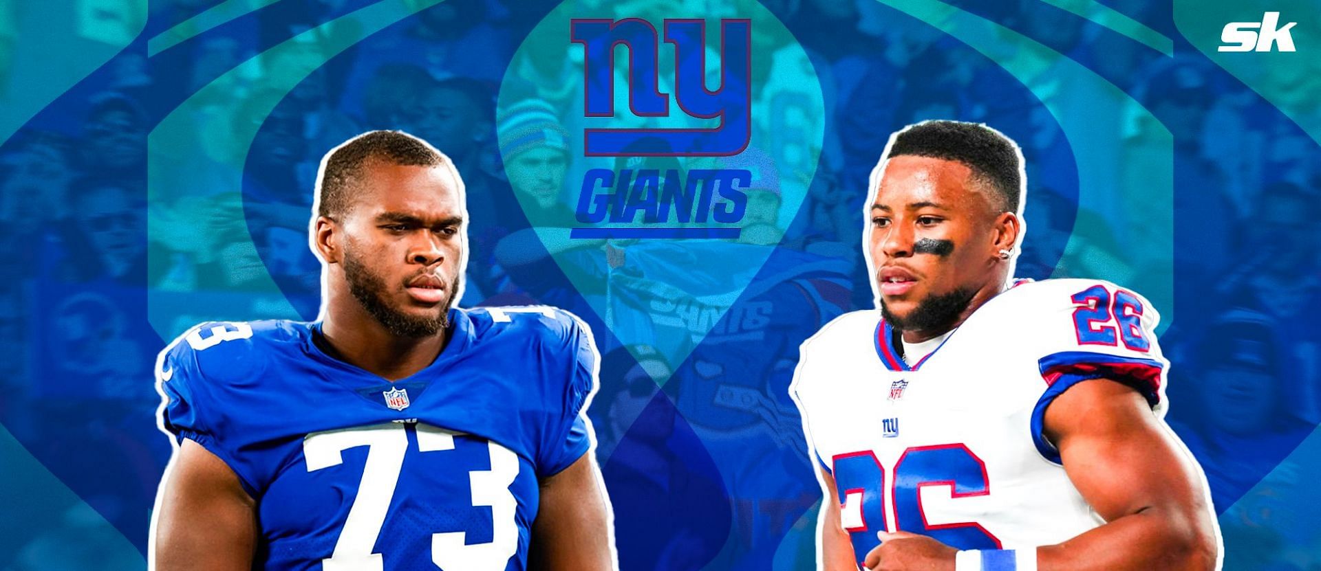 New York Giants teammates Evan Neal &amp; Saquon Barkley. 