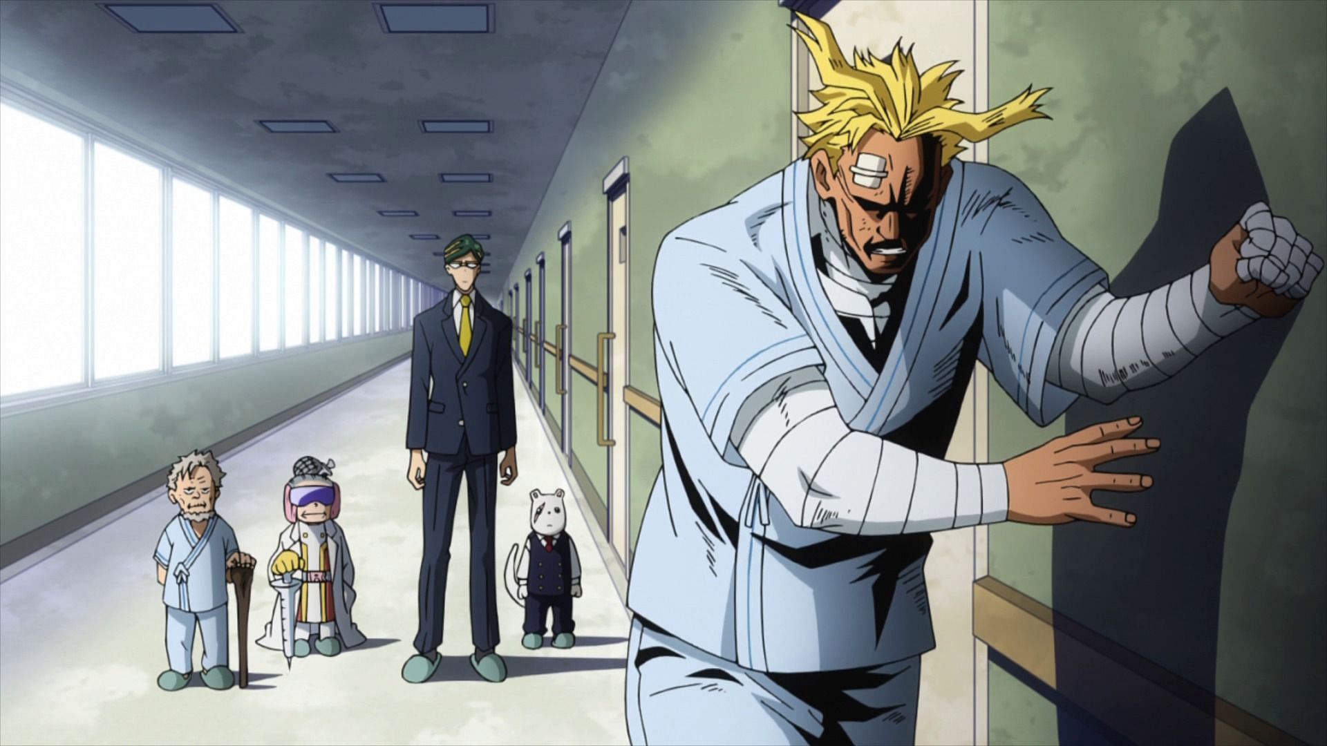 Nighteye informing All Might about his future (Image via BONES)