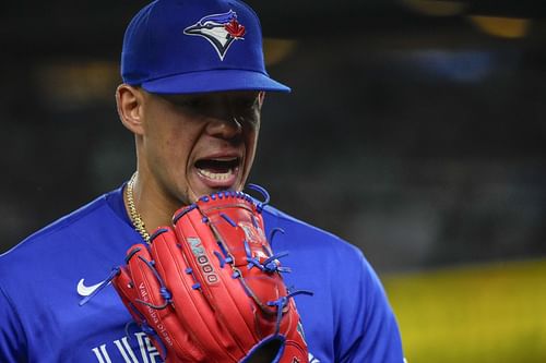 Toronto Blue Jays starting pitcher Jose Berrios against the New York Yankees in New York