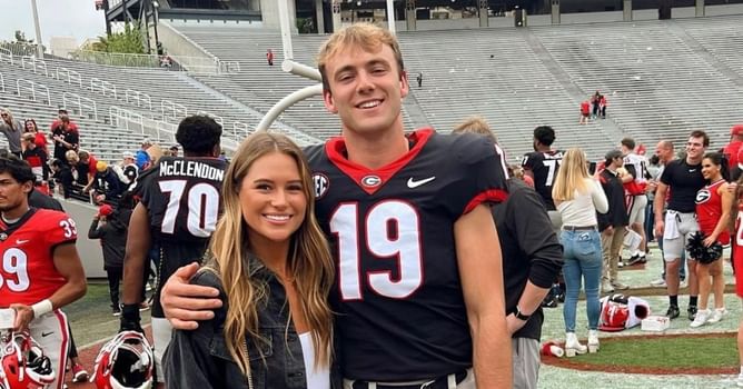 Brock Bowers' GF Cameron Rose cheers up Georgia’s TE with heartwarming photo after he suffers ankle injury in Week 7