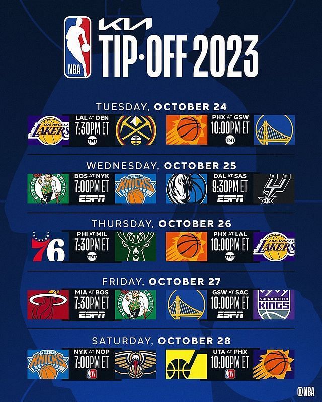 nba basketball schedule 2022