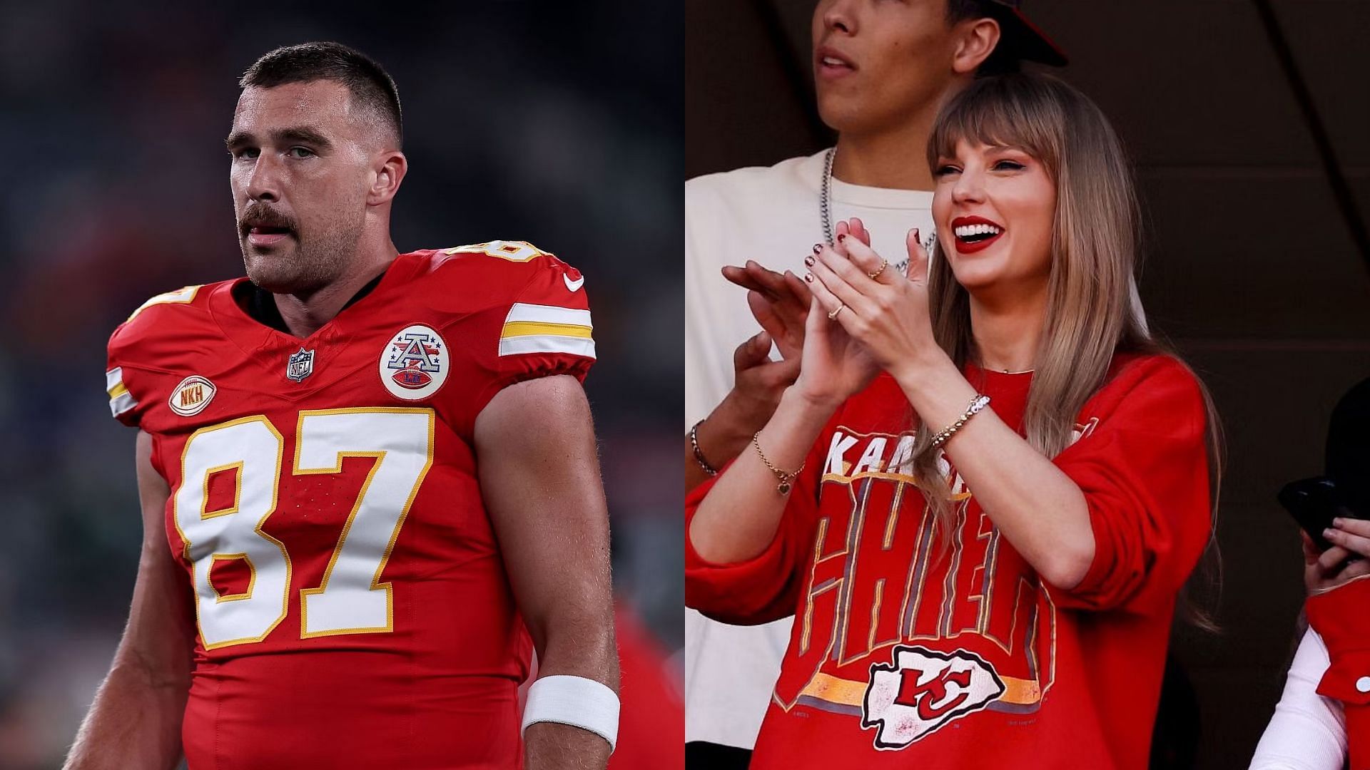 Travis Kelce addressed viral Taylor Swift stats broadcast during Chiefs Week 7 win 