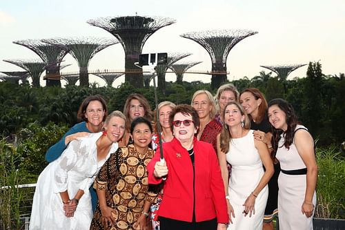 Billie Jean Kinf at the BNP Paribas WTA Finals Singapore.