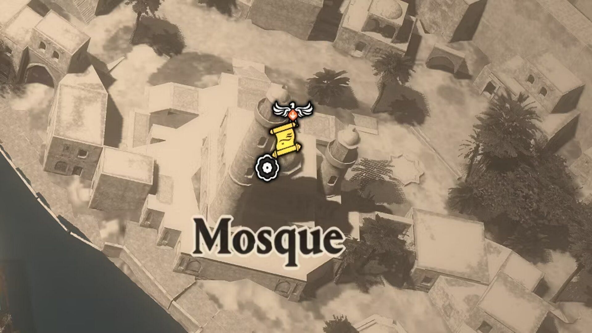 The mosque in Abbasiyah district (Image via Ubisoft)