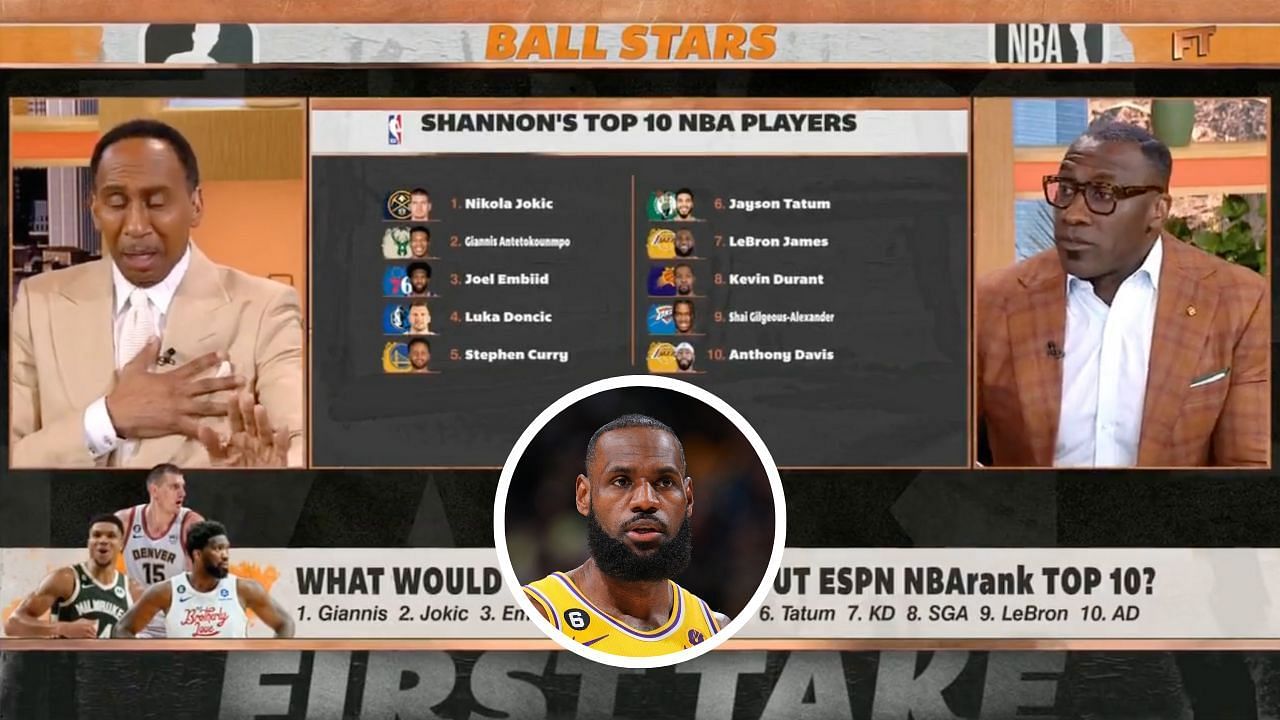 Stephen A. Smith shocked to find out Shannon Sharpe left his ‘best player’ LeBron James out of top 5