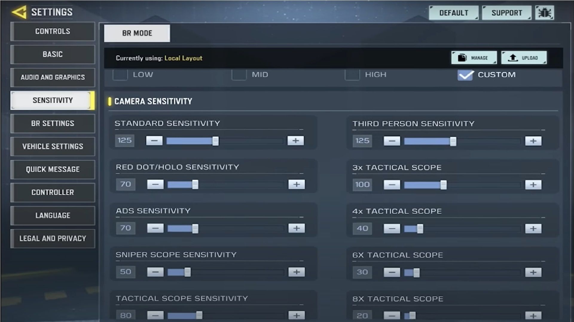 Best COD Mobile 4-finger claw grip settings to use in 2023