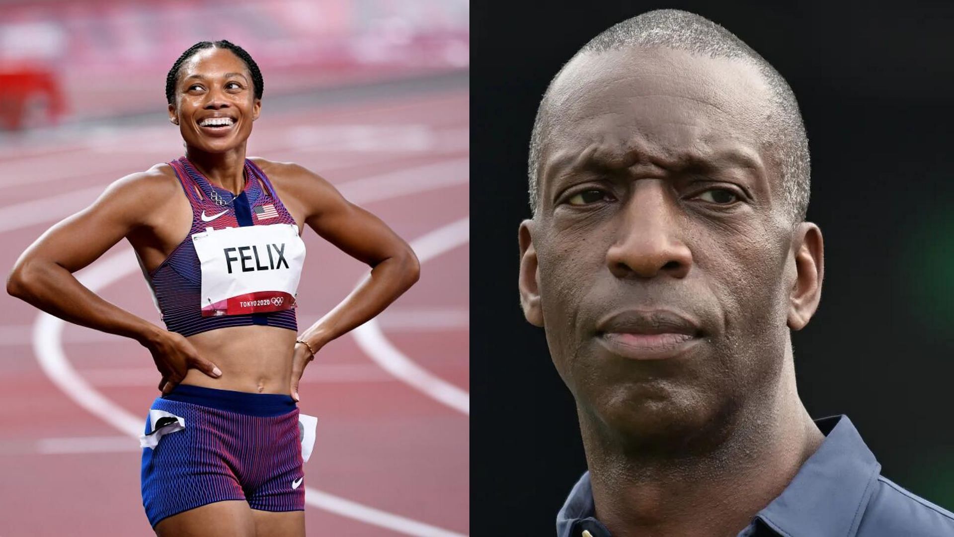 Allyson Felix and Michael Johnson (Image via Sportskeeda)