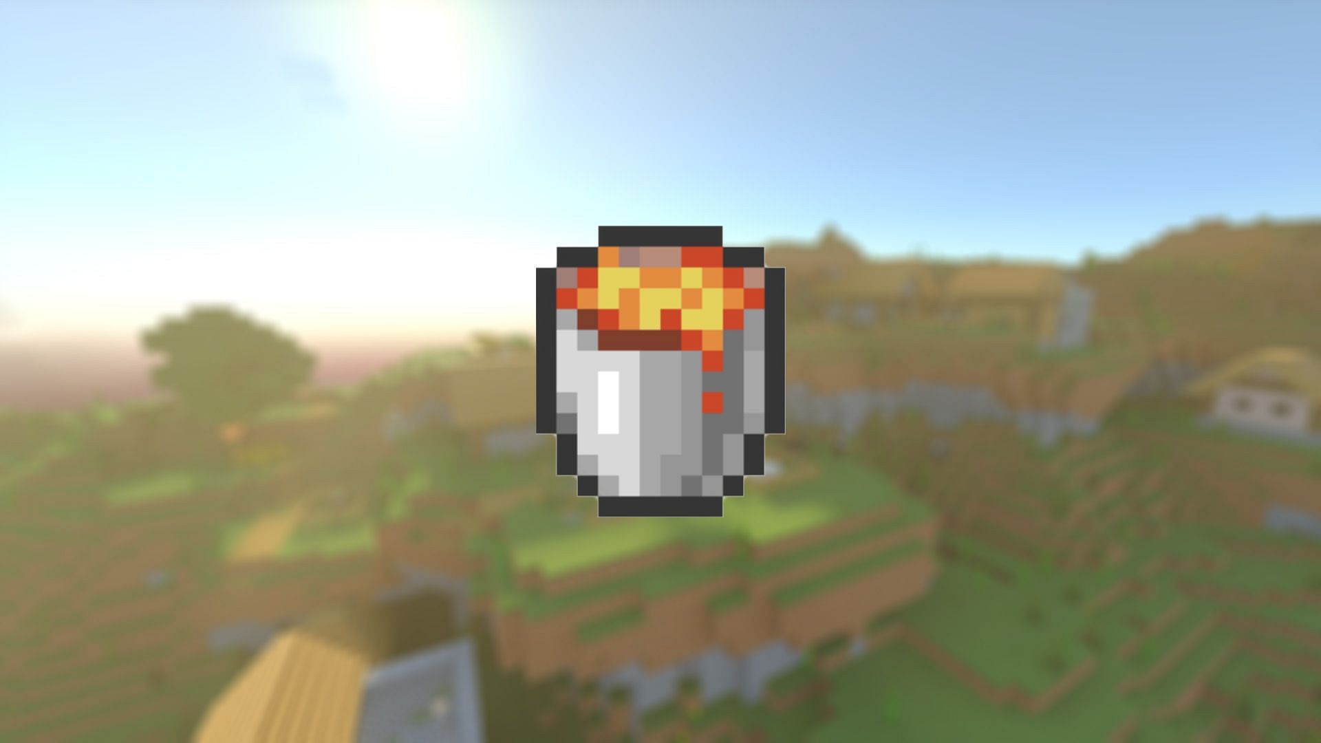 Lava can actually be stored in the bucket (Image via Mojang)