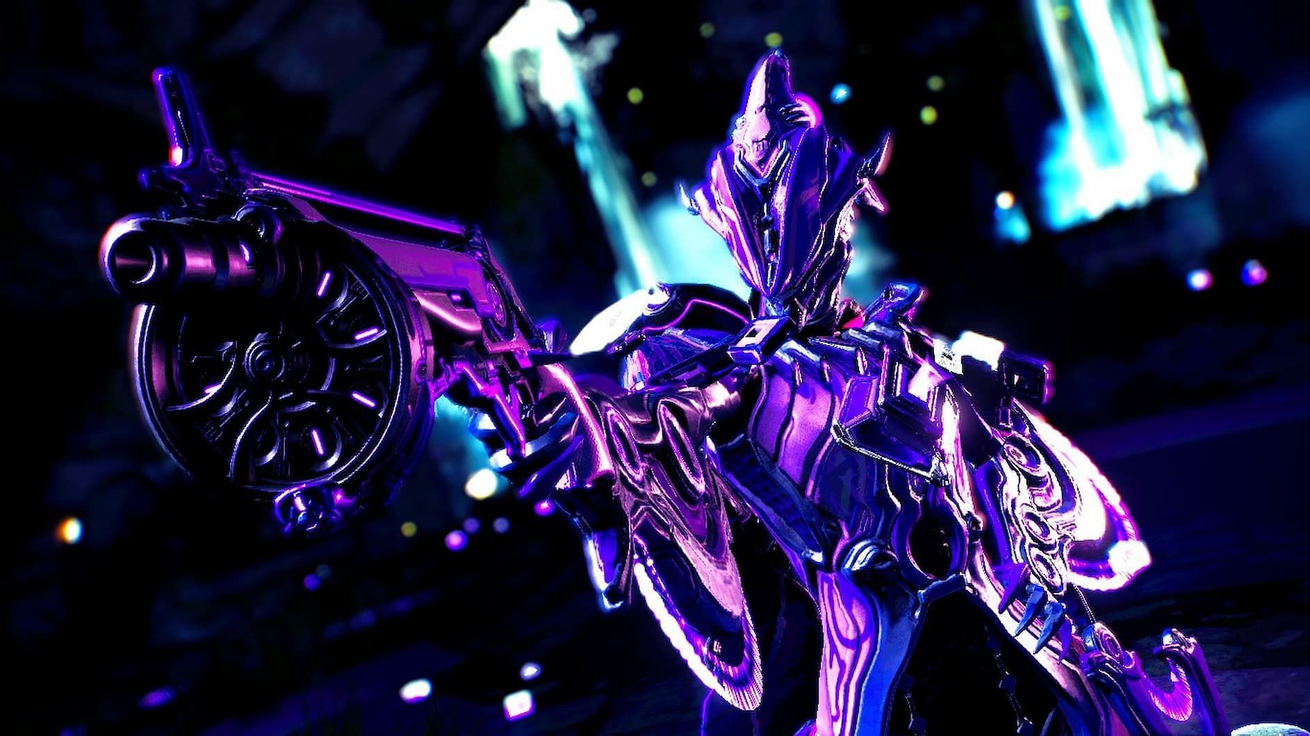 The Octavia Warframe can control enemies in a wide area near-permanently by keeping her abilities up (Image via Digital Extremes)