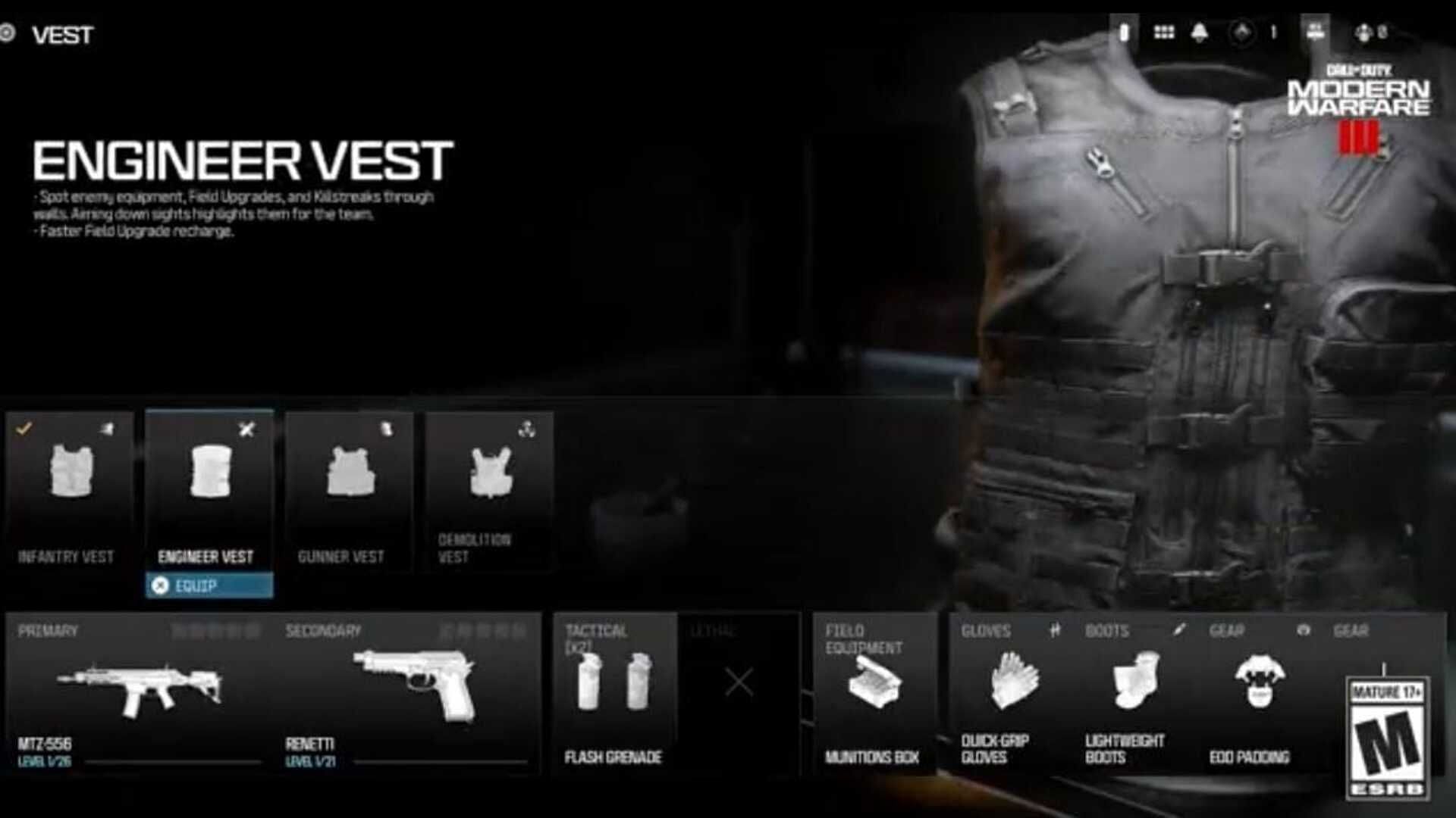 Engineer Vest Package (Image via Activision)