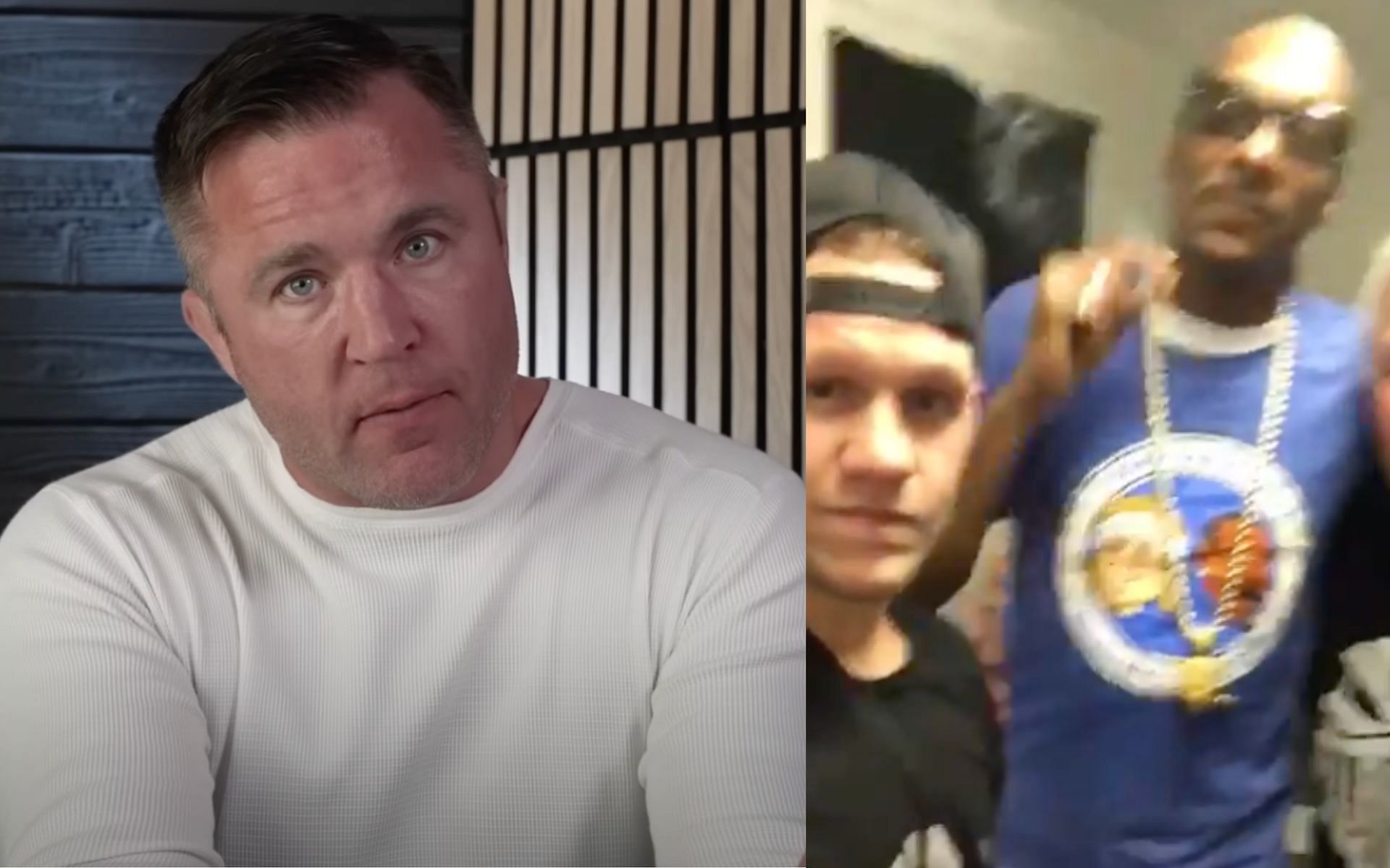 Chael Sonnen (left) and Chet McGet (right). [via YouTube Chael Sonnen and Twitter @CheezieMcfresh1]
