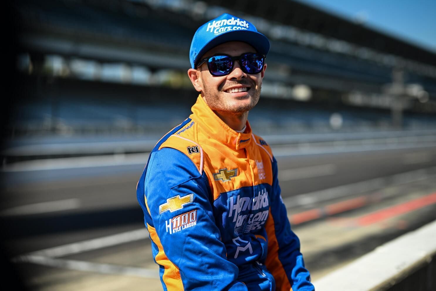 Kyle Larson during his Indy 500 Rookie Orientation Program. Picture Credits: James Black/Penske Entertainment