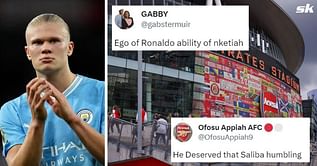 “Ego of Ronaldo, ability of Nketiah” – Fans troll Erling Haaland as ‘arrogant’ pre-match interview resurfaces after loss against Arsenal