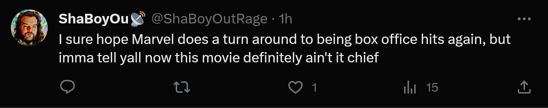 A tweet reply to DF&#039;s post about the upcoming MCU film (Image via X)