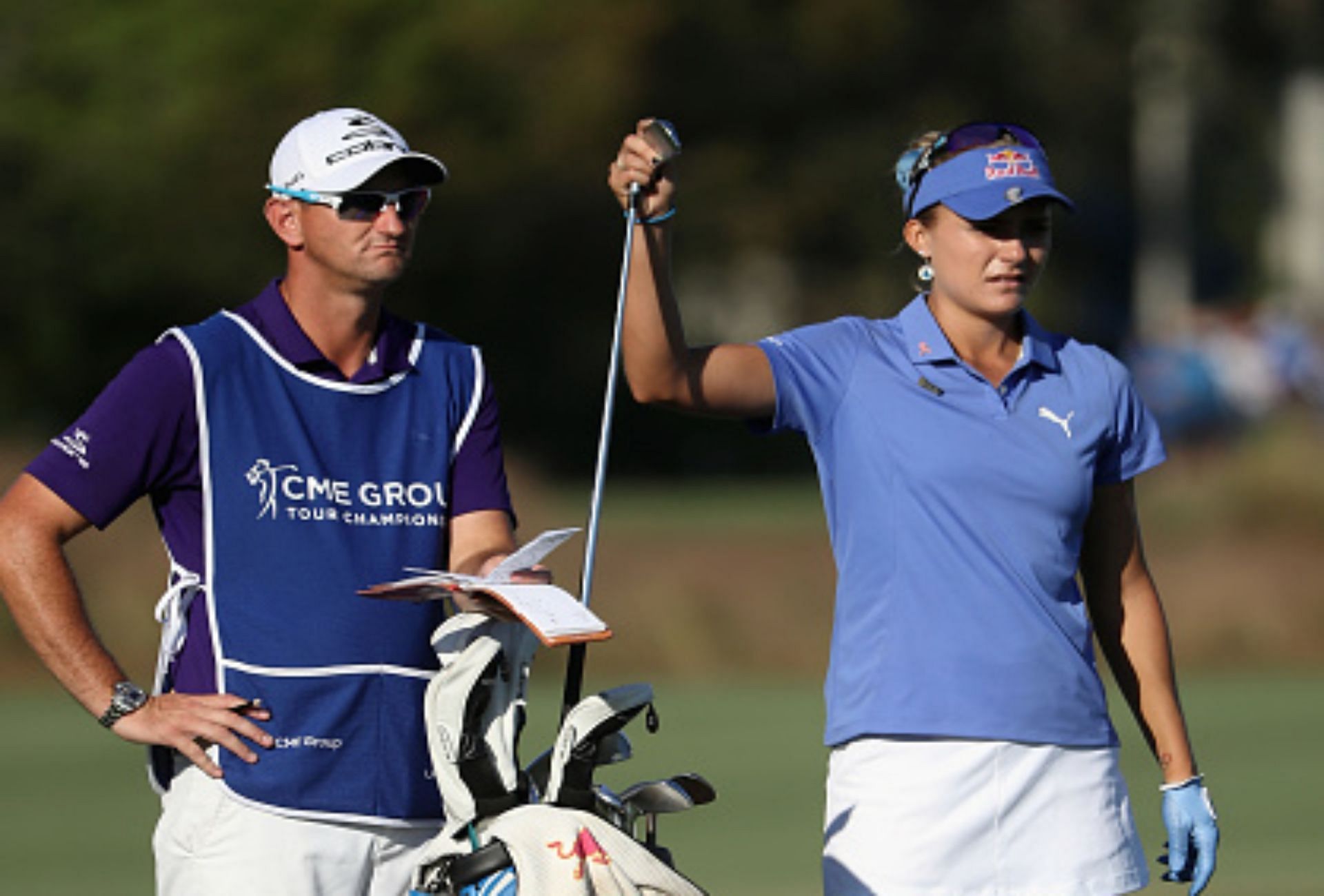 Lexi Thompson and former caddie, Kevin McAlpine (Image via Getty).