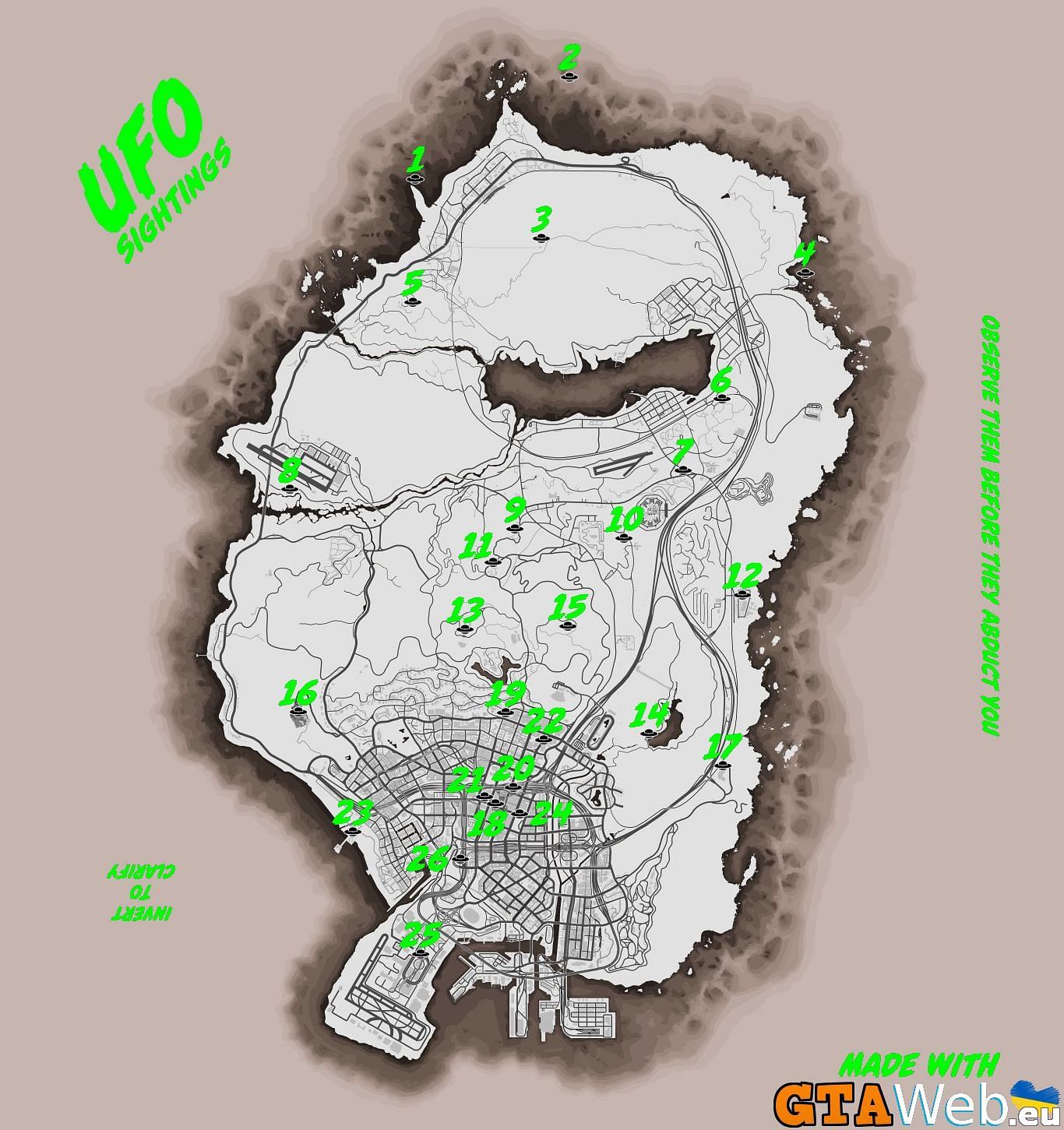 A map showing off all possible locations (Image via Omega)