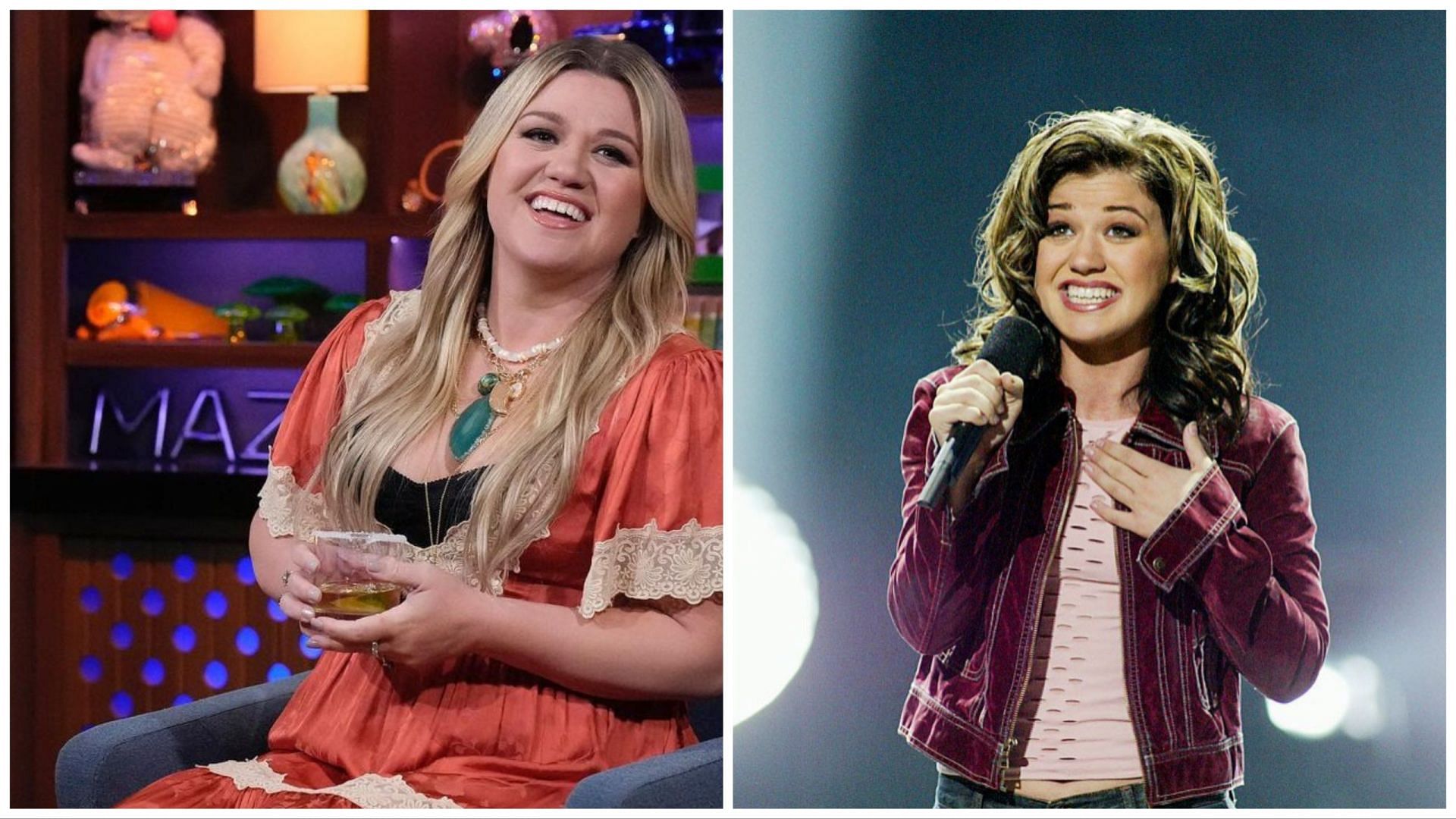 Two portraits of Kelly Clarkson (images via official Instagram @kellyclarkson)