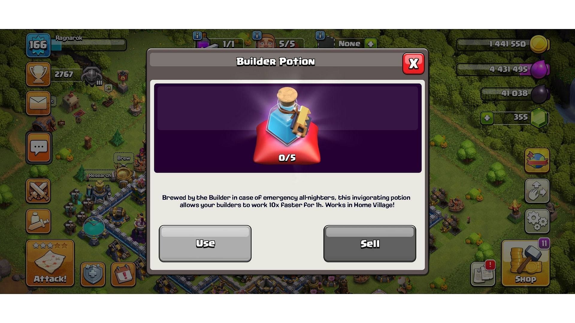 Builder Potion (Image via Supercell)