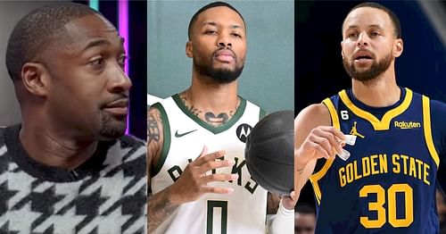 Former All-Star point guard Gilbert Arenas, Milwaukee Bucks superstar point guard Damian Lillard and Golden State Warriors superstar point guard Steph Curry