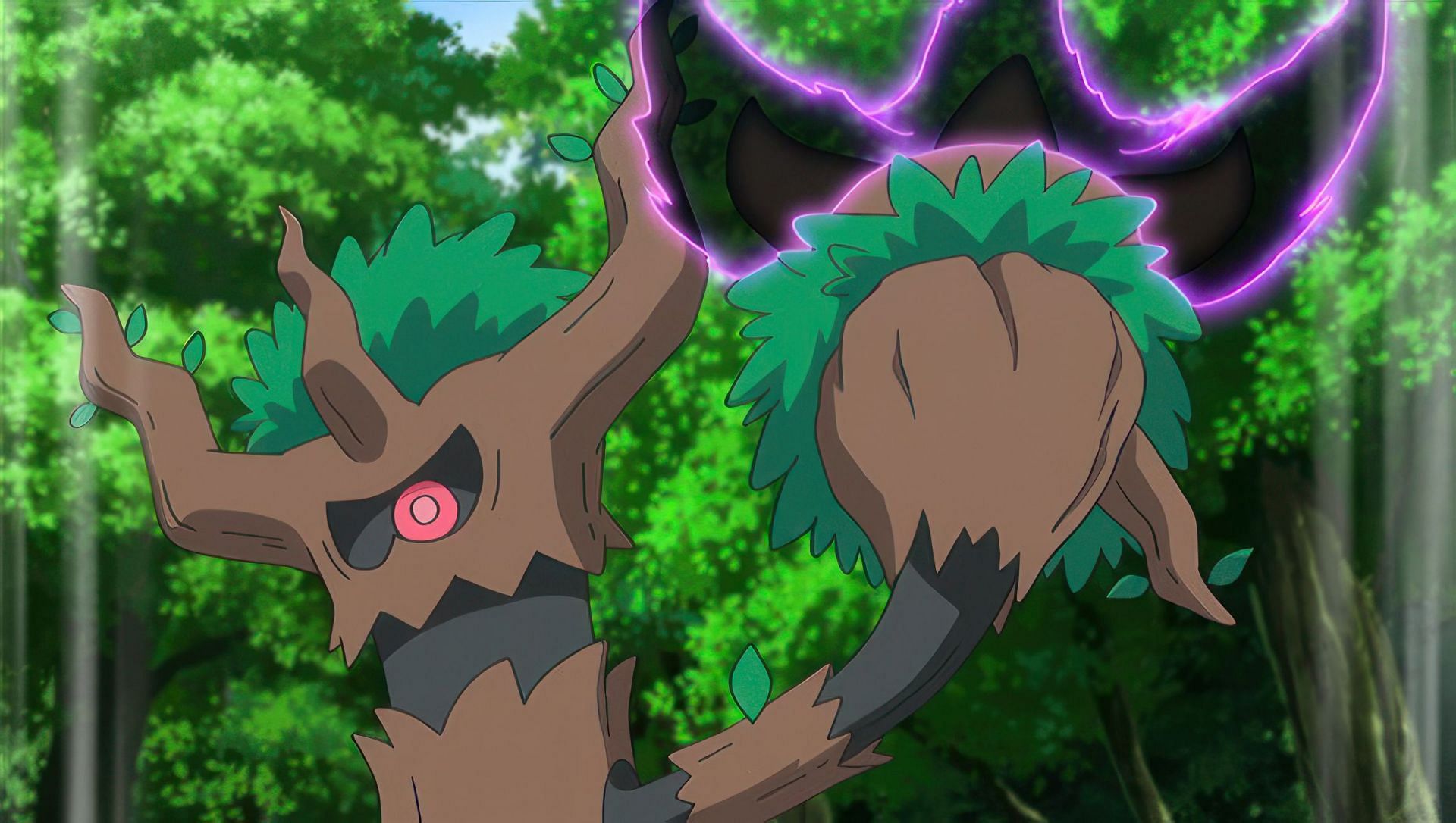 Trevenant, as seen in the anime (Image via The Pokemon Company)