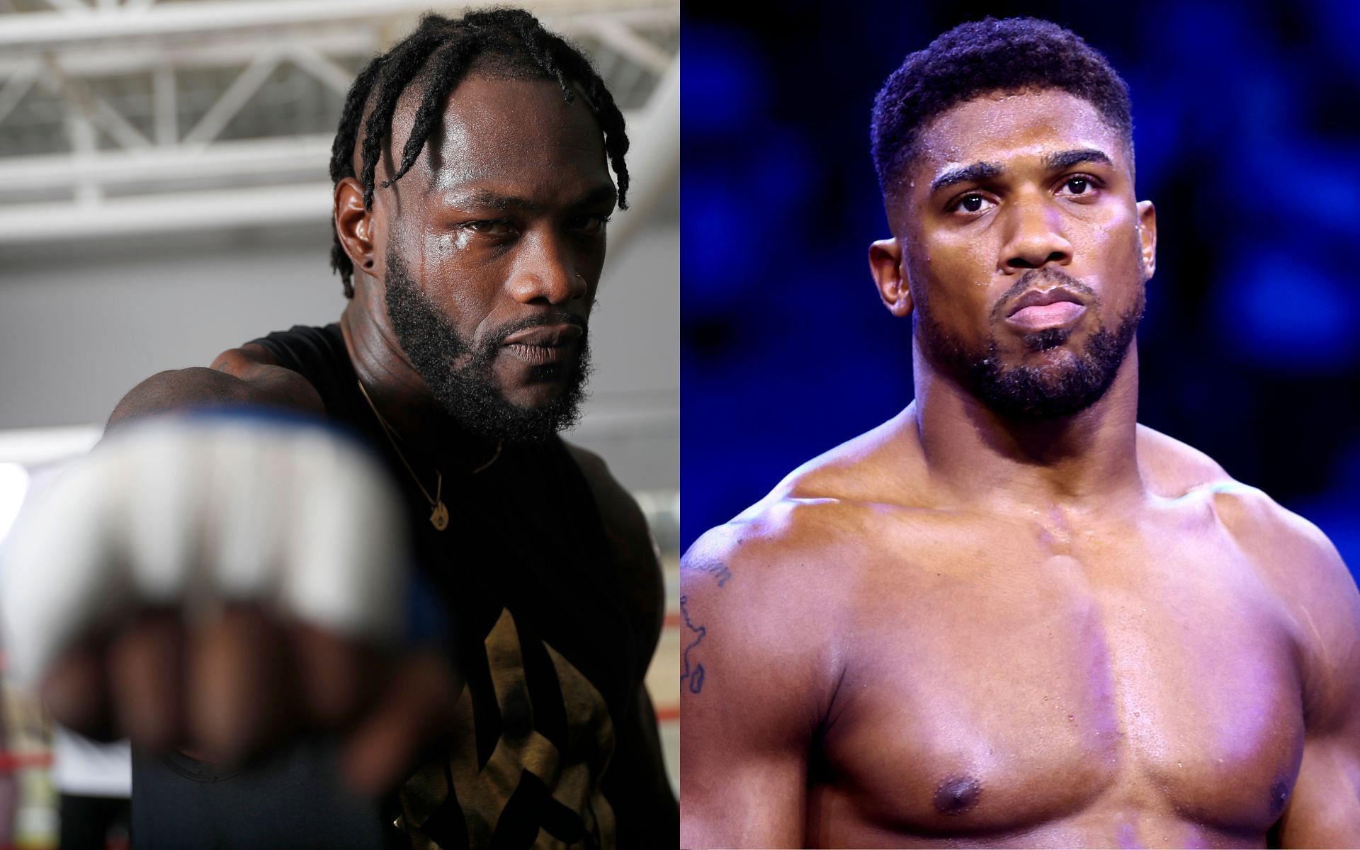 Deontay Wilder (left) and Anthony Joshua (right). [via Getty Images]