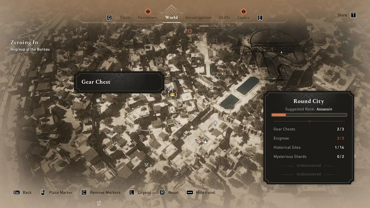 Al-Jahiz&#039;s House Gear Chest location in Assassin&#039;s Creed Mirage (Image via Ubisoft)