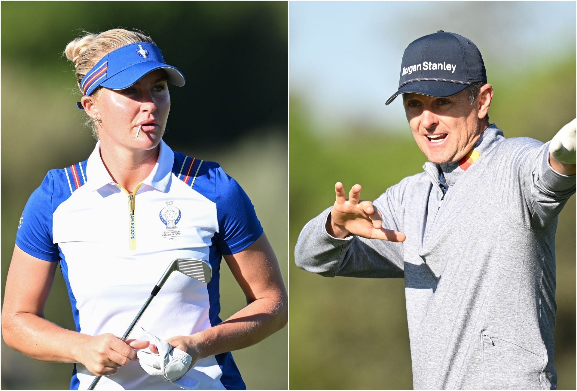 Charley Hull and Justin Rose (via Getty Images)