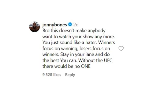 Jon Jones' comment