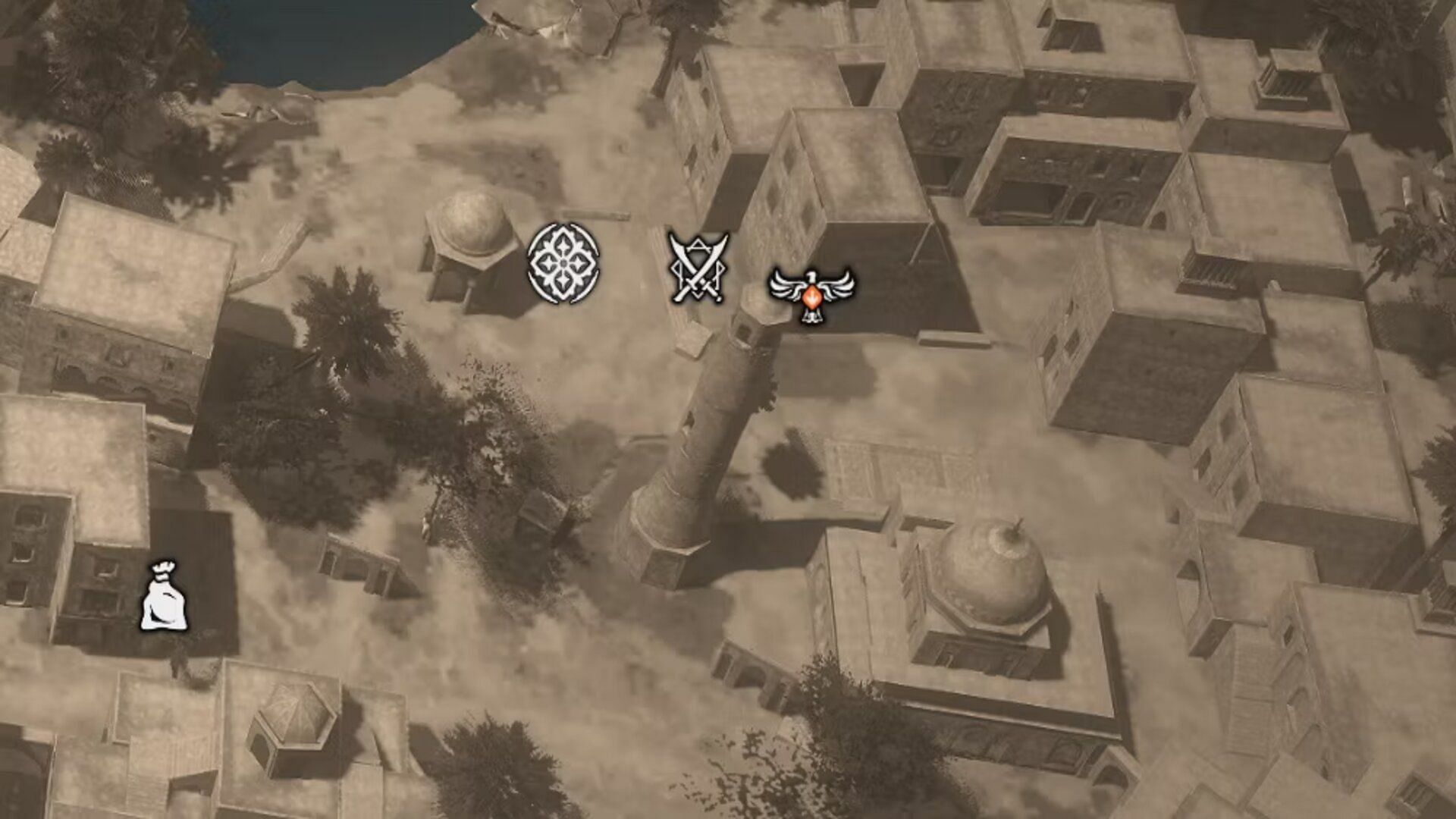 Location of Prince&#039;s Palace viewpoint (Image via Ubisoft)