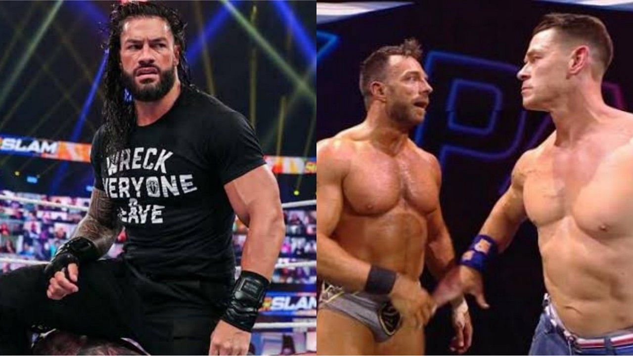 WWE सुपरस्टार्स रोमन रेंस, एलए नाइट और जॉन सीना