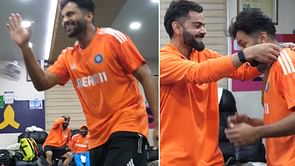 [Watch] Virat Kohli in splits as Shardul Thakur won the best fielder award in the dressing room after IND vs AFG 2023 World Cup match