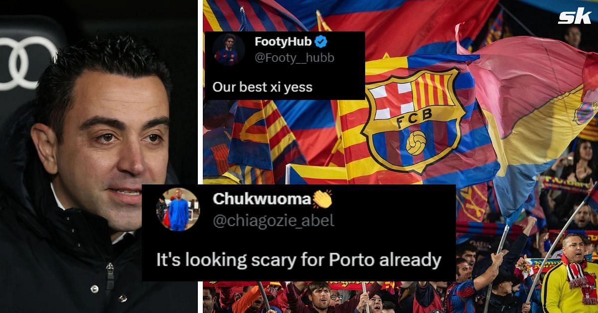 Barcelona fans react as Xavi names starting XI for UCL fixture