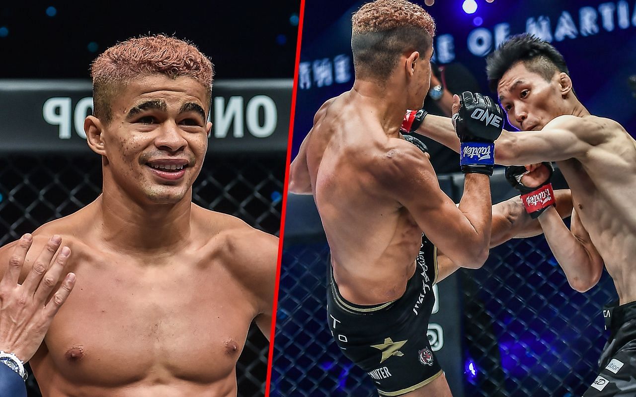 Fabricio Andrade (left) and Andrade fighting Kwon Won Il (right) | Image credit: ONE Championship