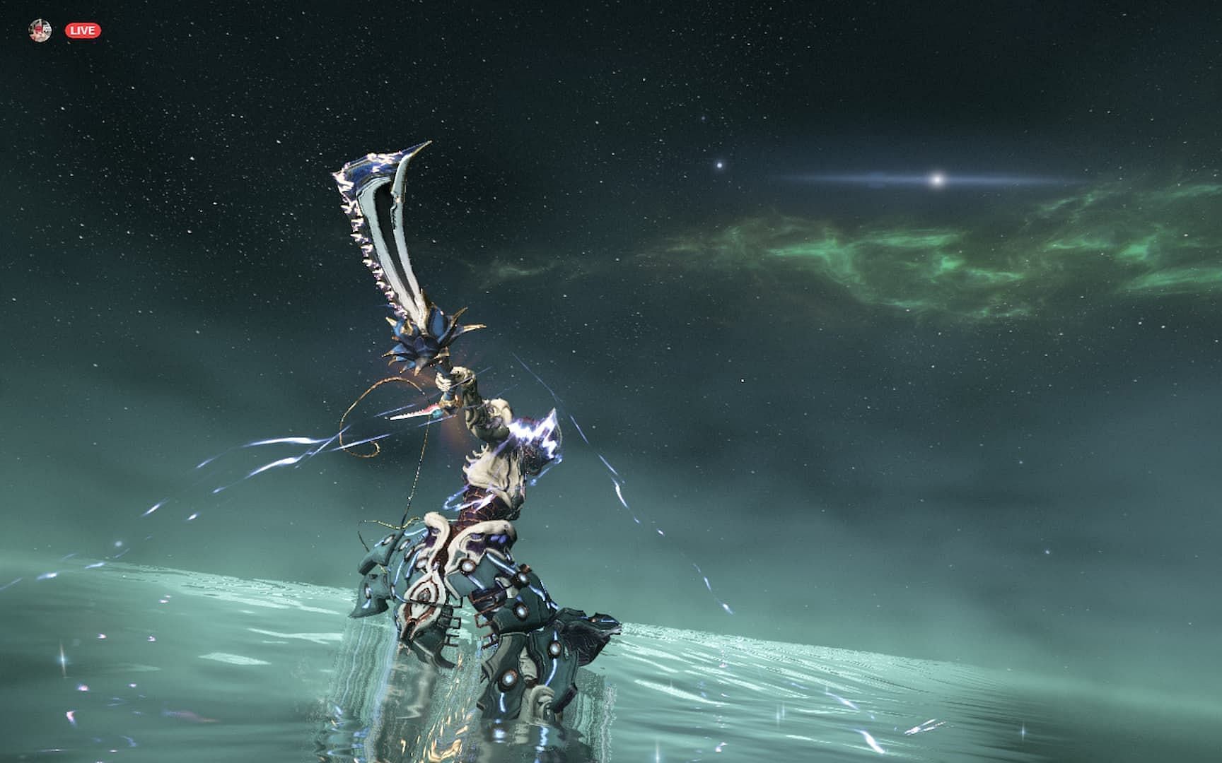 Gyre using the Dorrclave blade and whip weapon in Saturn Six Captura scene, featuring Veratria Blade and Whip skin