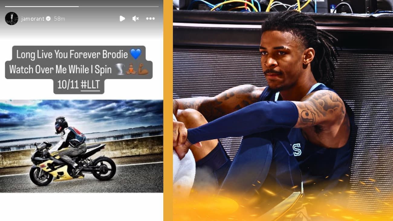 Watch over me while I spin Ja Morant posts iconic image to