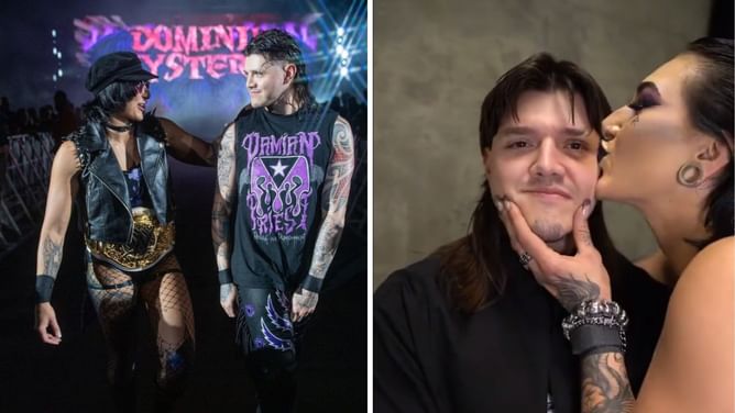 Rhea Ripley reacts to WWE fan who drew her and Dominik Mysterio cuddling