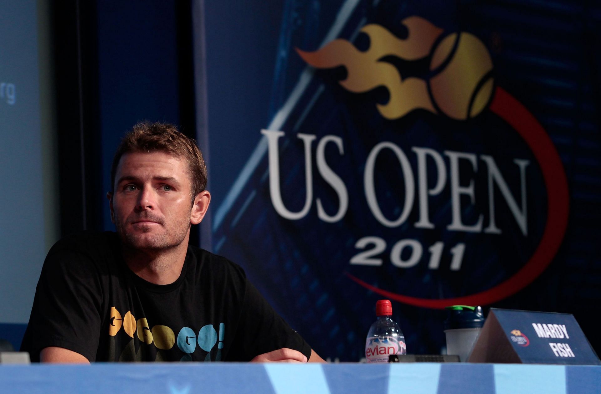 Mardy Fish at a press conference
