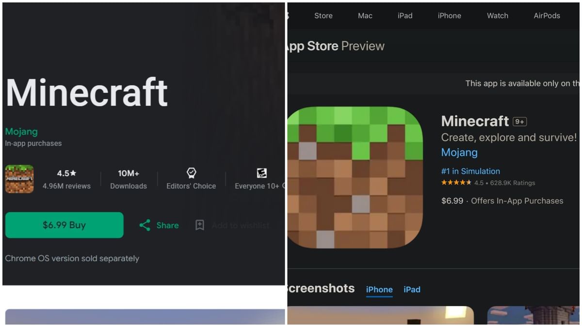 How much does Minecraft cost on every platform? (2023)