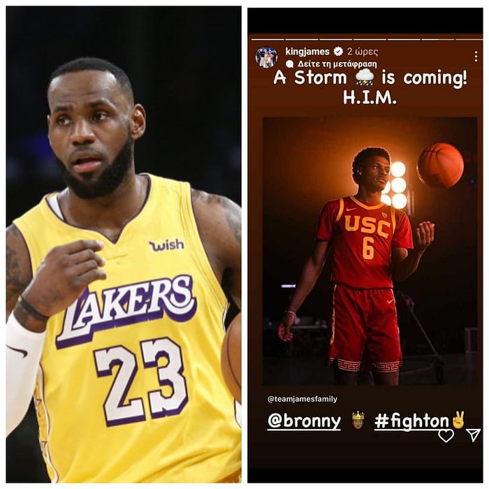 L.A. Lakers' star LeBron James posts funny reaction to son Bronny