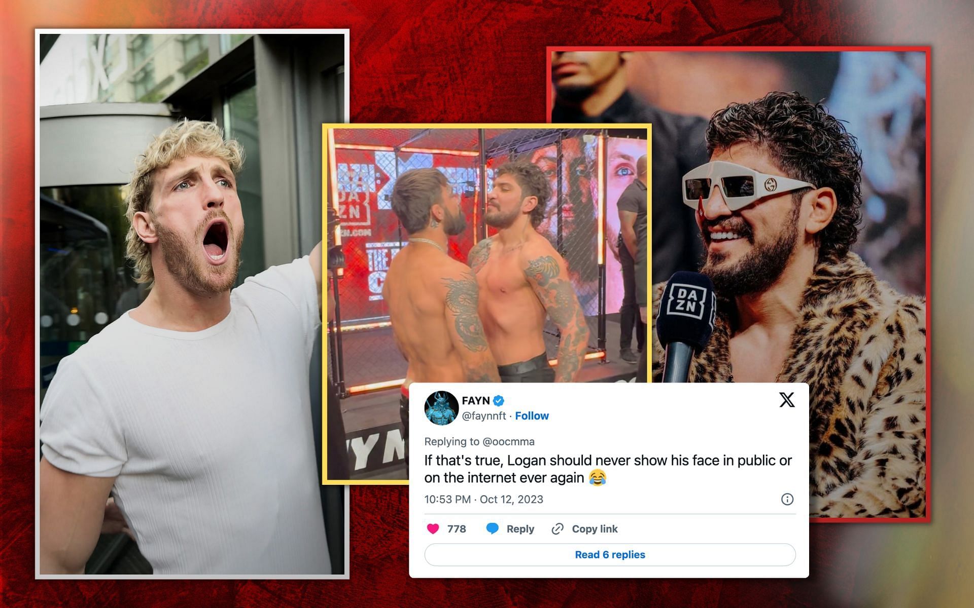 Face-off between Mike Perry and Dillon Danis fuels speculation. [Image credits: @platinummikeperry ; @daznboxing on Instagram]