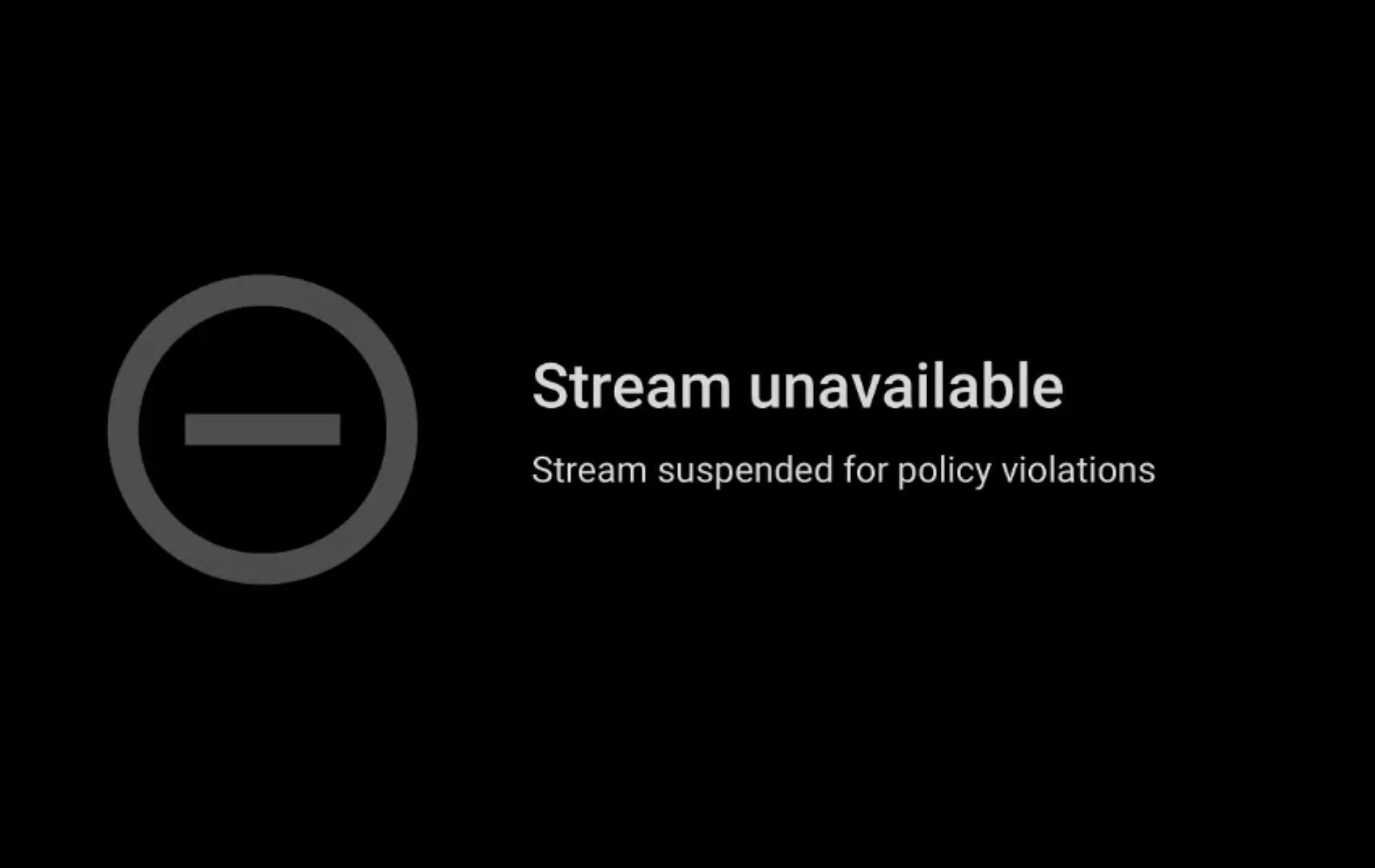 Streamer&#039;s YouTube live stream reportedly taken down (Image via YouTube)