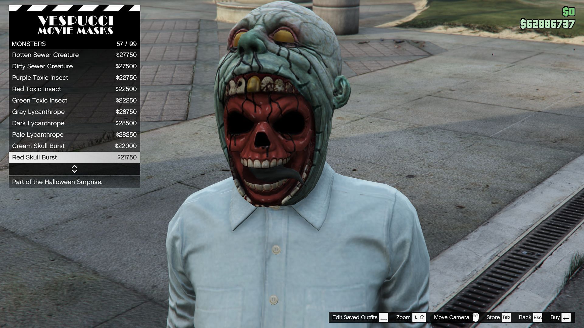 An example of a spooky mask you could buy (Image via GTA Wiki)