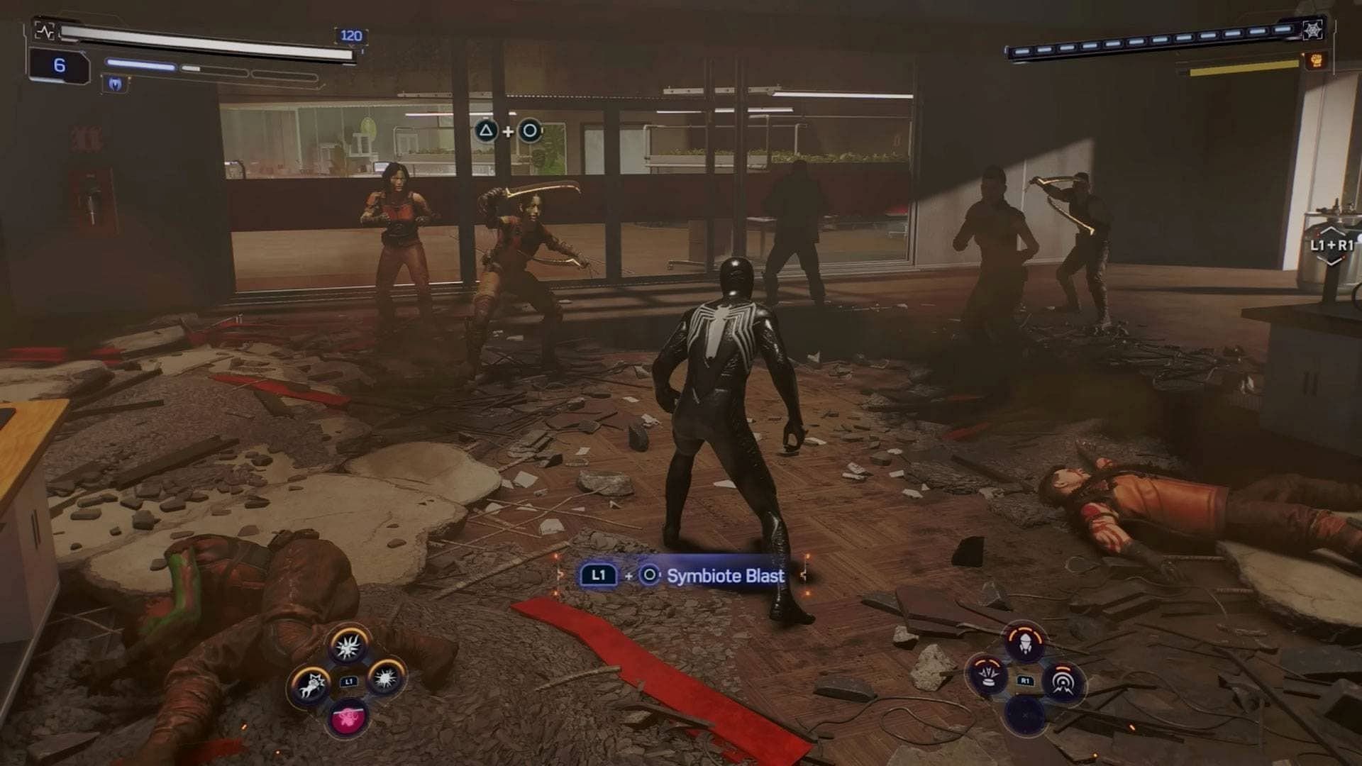 Spider-Man 2 features powerful Symbiote skills for combat (Image via Insomniac Games)