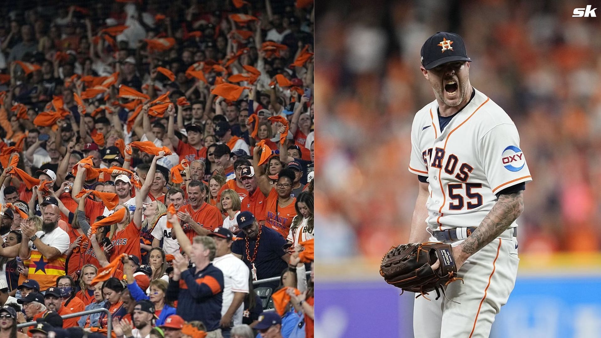 MLB fans disappointed with Houston Astros' fanbase as a brawl breaks out  between two supporters at Minute Maid Park: Typical houston